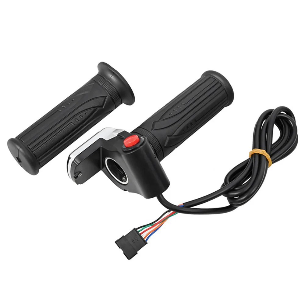 36V 48V 6pin E-Bike Throttle E-Scooter Accelerator Grip Handlebar w/ LED Display