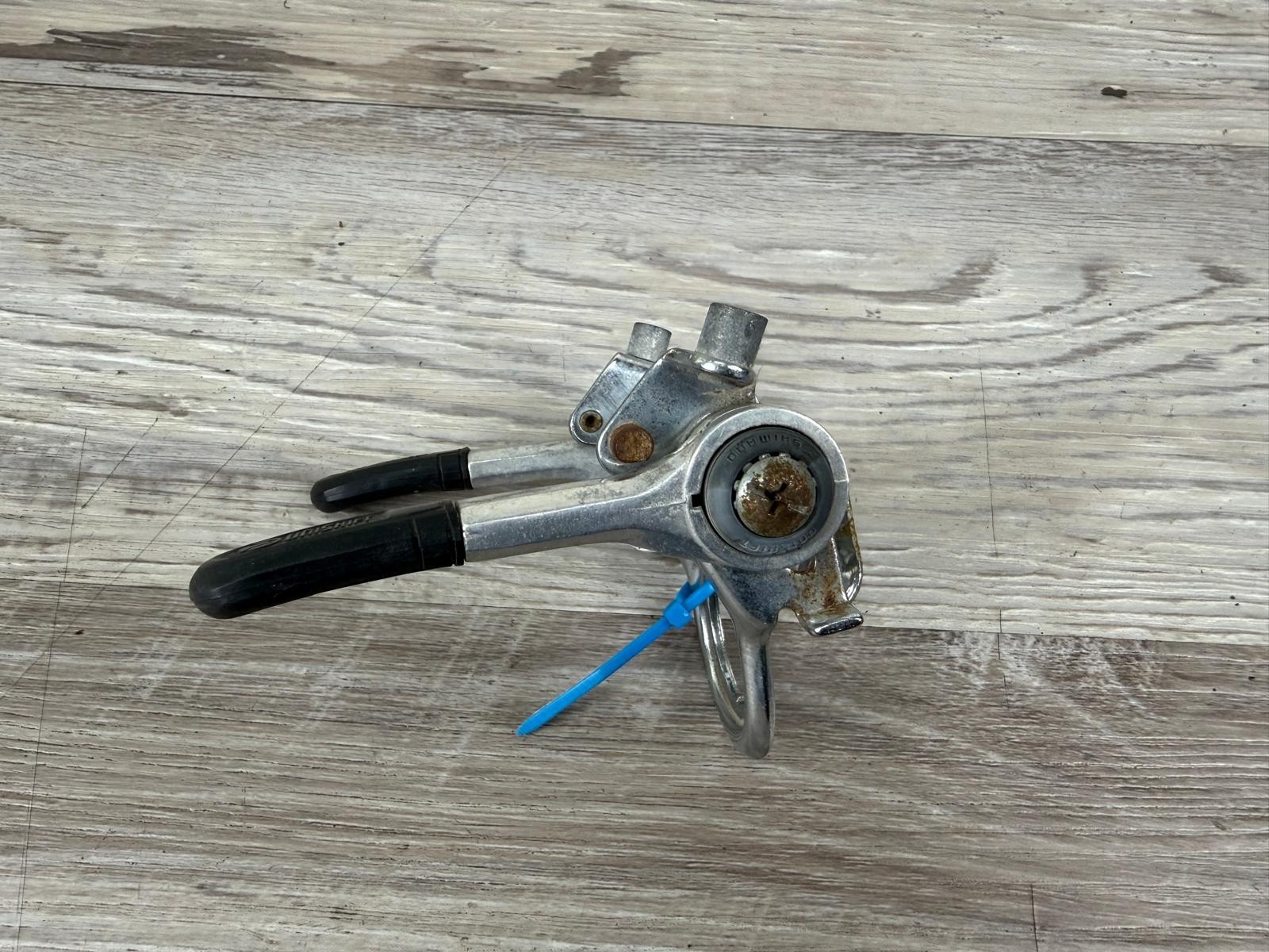 Vintage Schwinn Unishift Stem Shifter 22.2 Quill Clamp with Brake Cables Stop