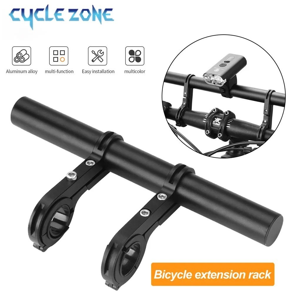 Bike Handlebar Extender Bicycle Bar Extension Mount Headlight GPS Holder Bracket