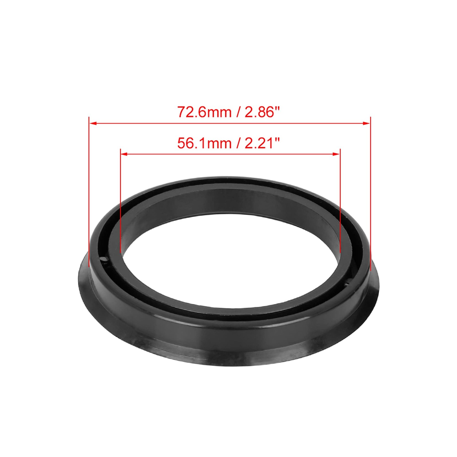 X AUTOHAUX Hub Rings 56.1mm Black