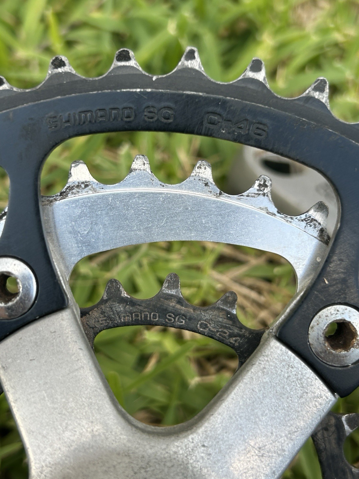 Vintage Shimano Deore DX FC-MT60 Crankset 175mm SG 46/36/24 1980s 90s MTB