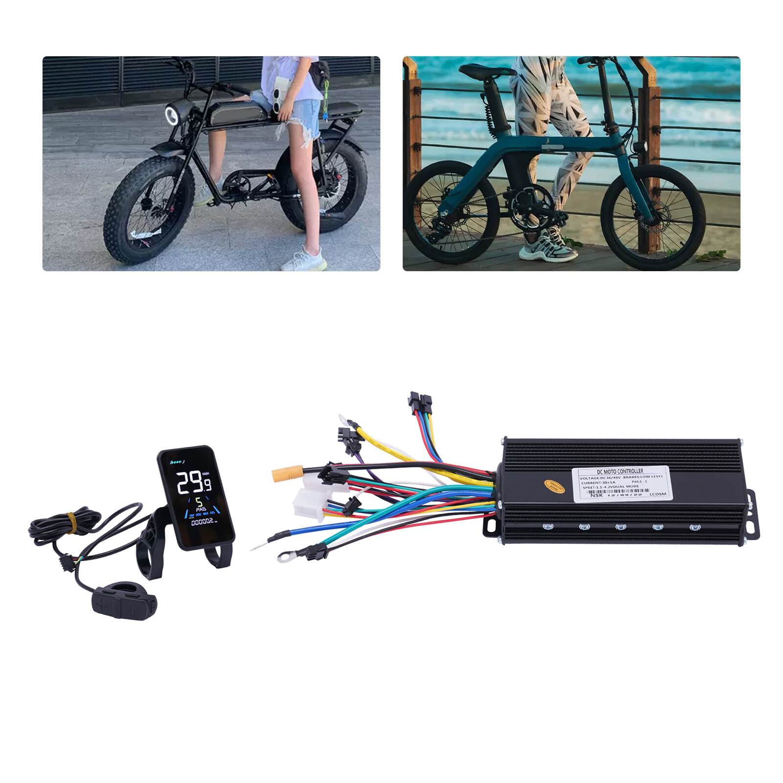36V 1200W EBike Electric Bicycle Scooter Brushless Controller Kit LCD Display