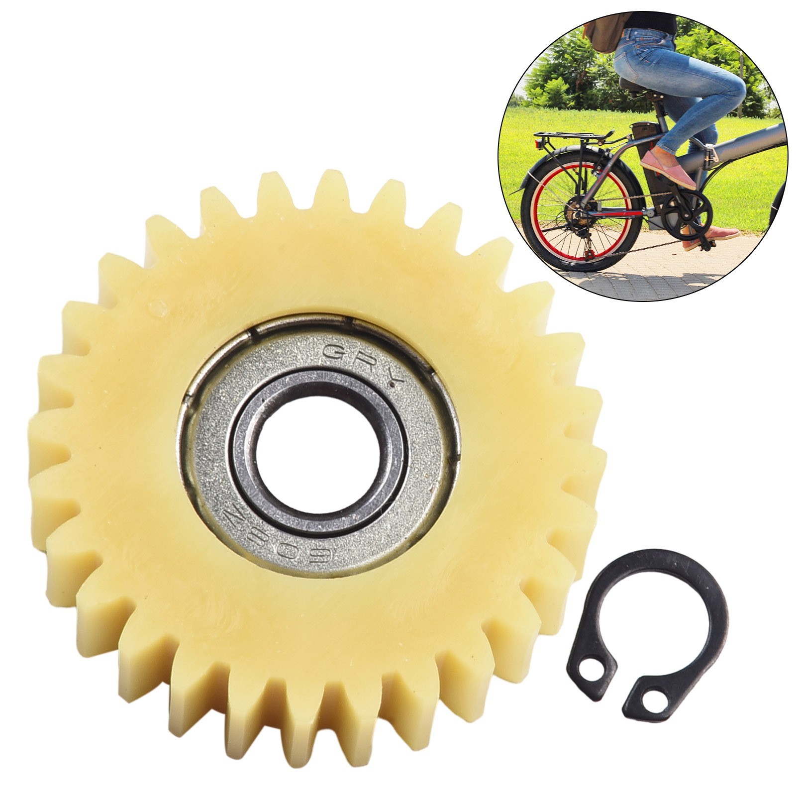 28 Teeth E-bike Wheel Hub Motor Planetary Gears With Bearing 37.5x8x12mm