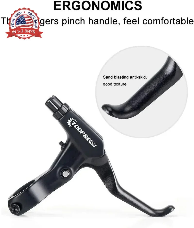 Xiaokeis 1 Pair Bicycle Brake Levers Aluminum Alloy Bicycle Brake Handle Left Ri