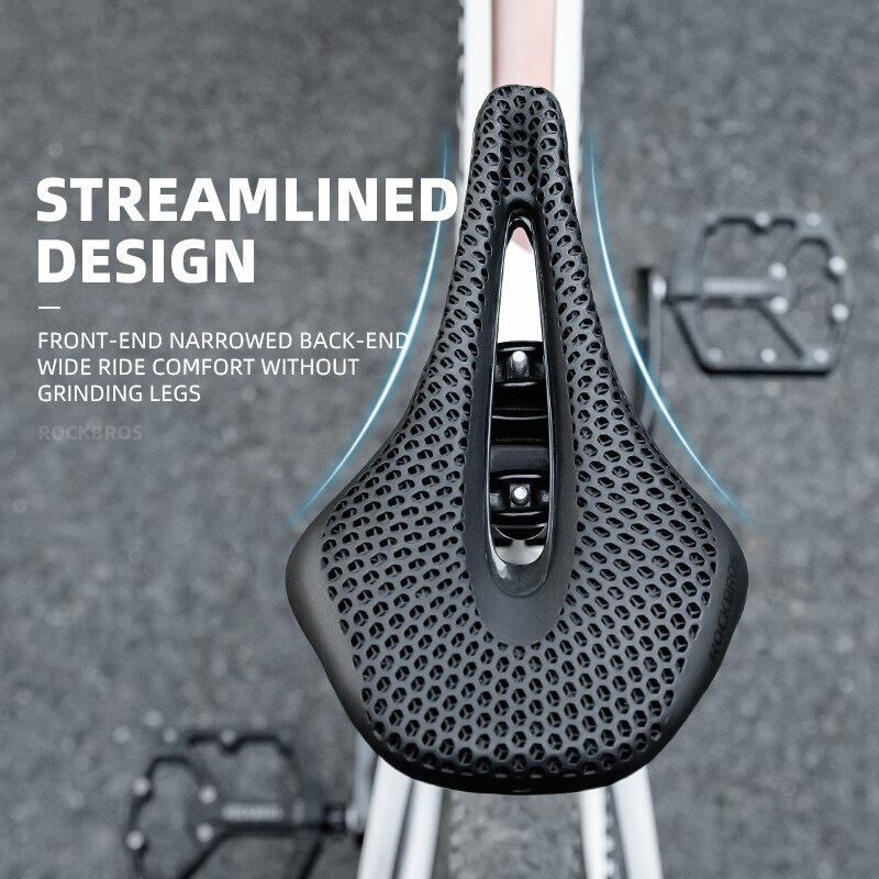 ROCKBROS Ultralight Bicycle Saddle 3D Printing Shockproof MTB Road Bike Seat