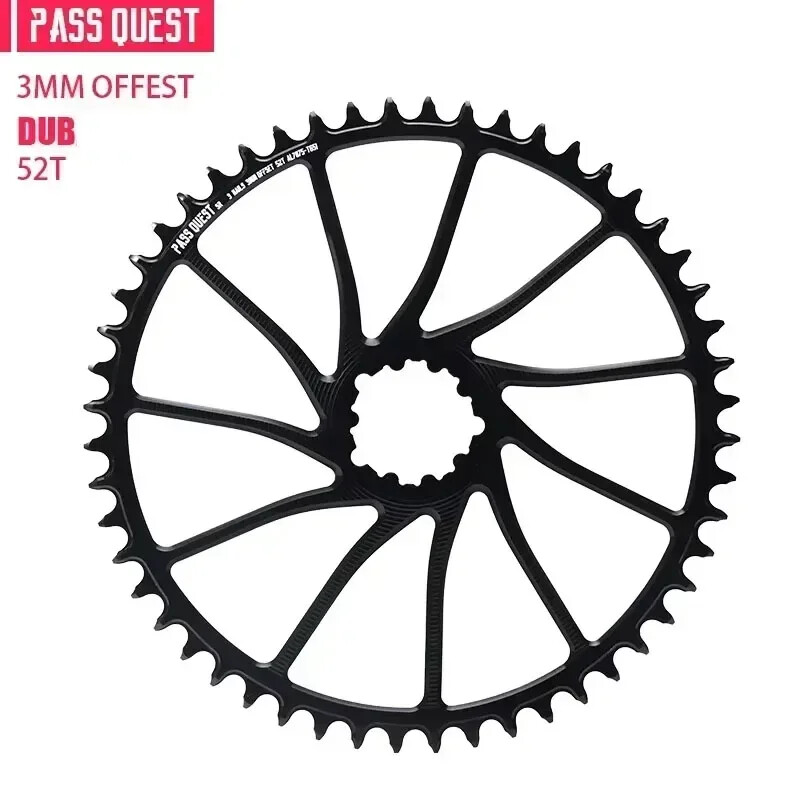 3mm Offset Chainring 40-54T Narrow Wide Teeth Bike Chainwheel 9/10/11/12 Speed