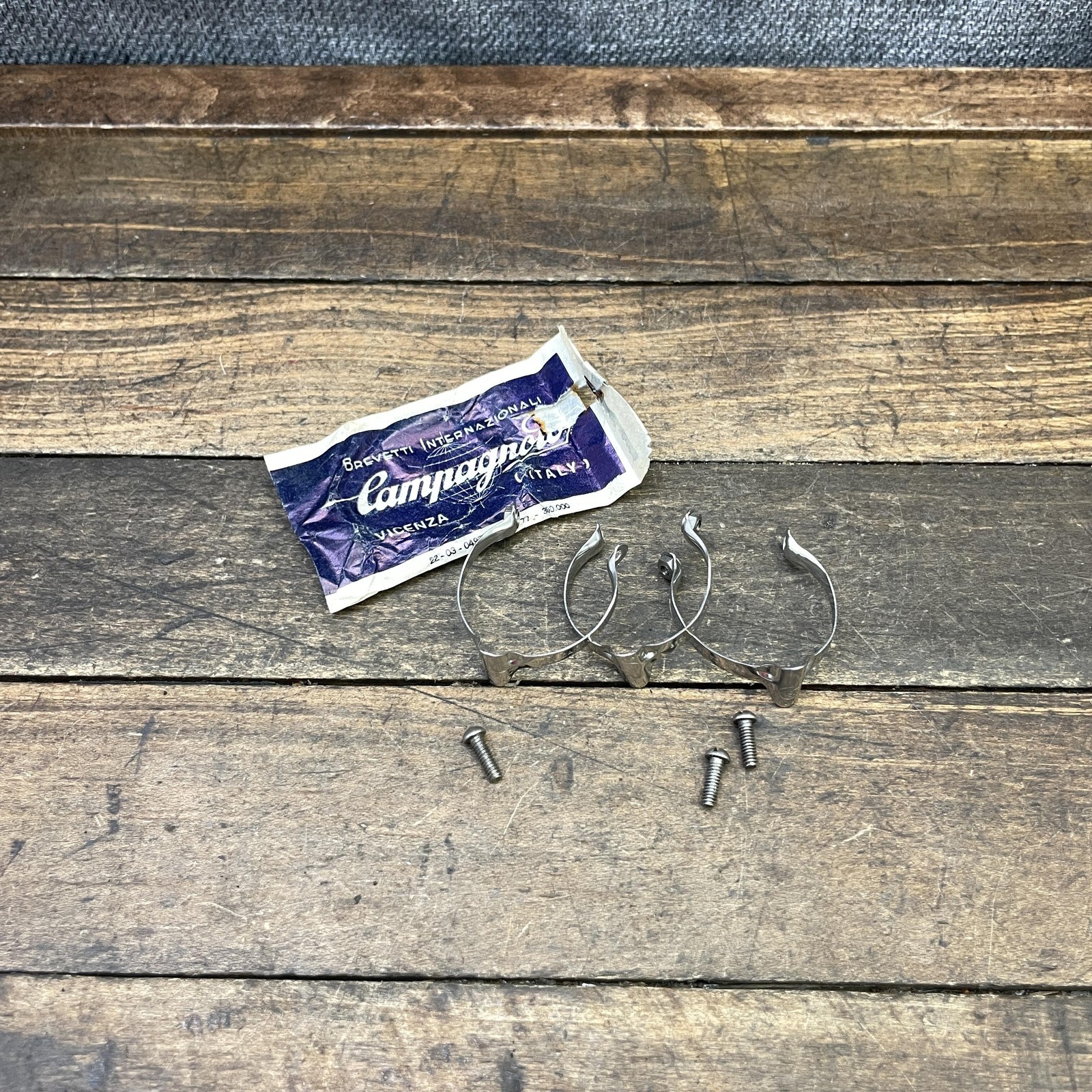 Vintage Campagnolo Cable Guide Clamp NOS Wing Brake Clips Italy Top Tube Bike