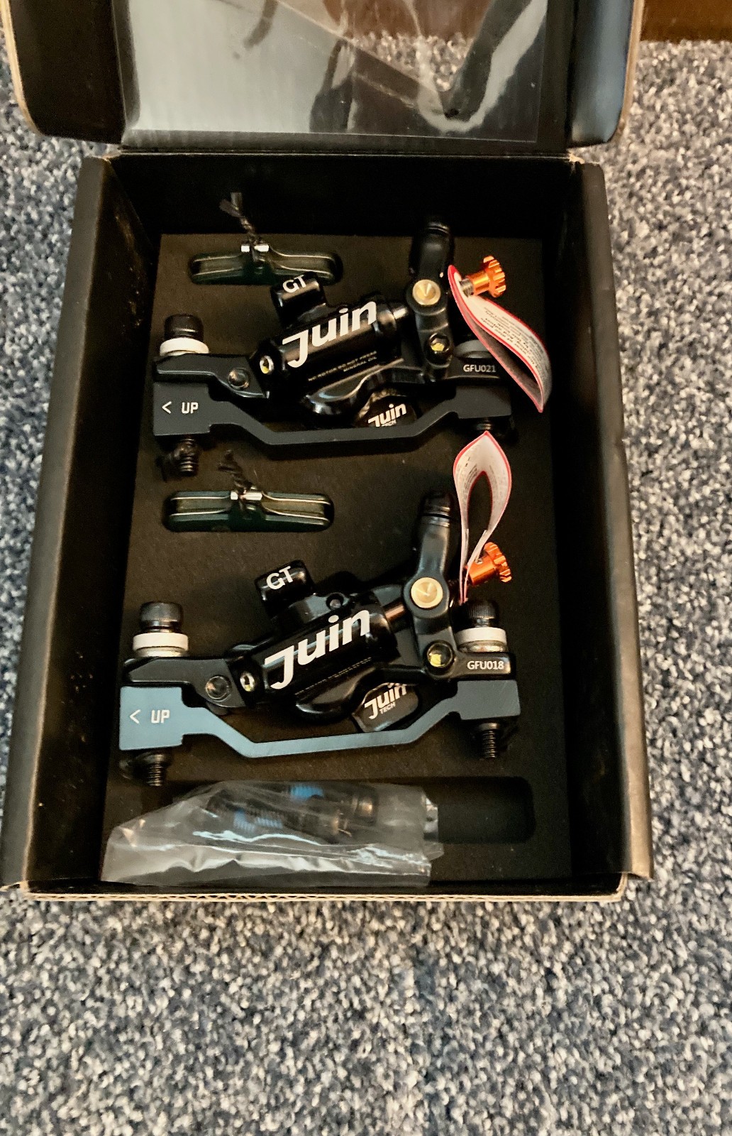 NEW Juin Tech GT-P 4-Piston Post Mount Road Hydraulic Disc Brake Calipers F+R