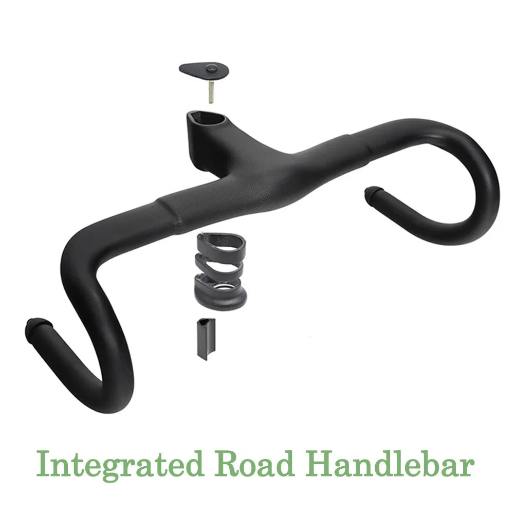 Carbon Integrated Road Bicycle Handlebar Width 400-440mm Stem 90-120mm