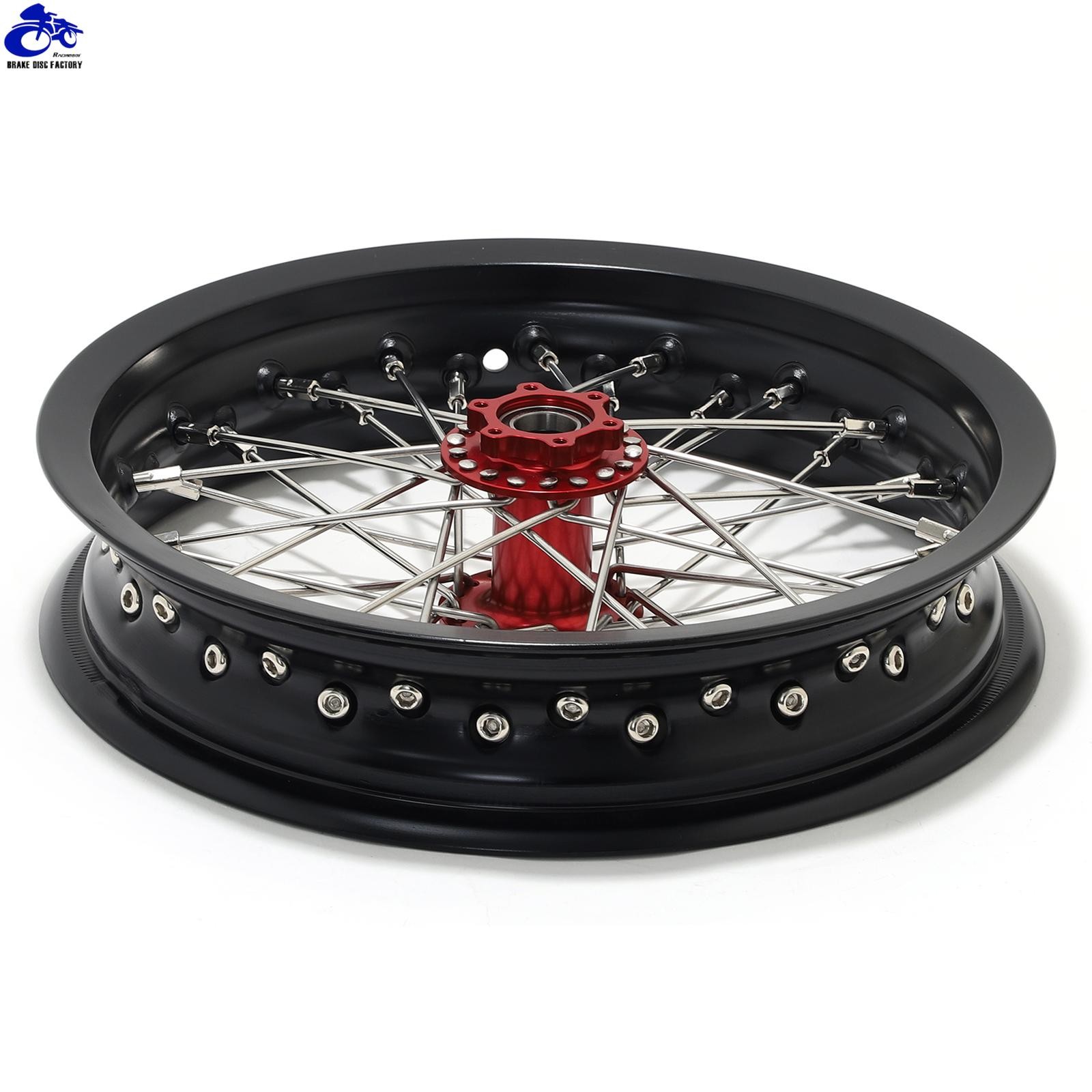 Supermoto 12″x2.15″ Spoked Front Rear Wheels Rims Hubs For SUR RON Light Bee LBX