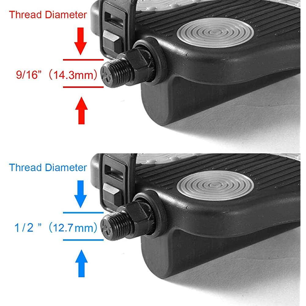 Bicycle Pedal ADAPTERS Converts Fits 9/16″ Cranks to 1/2″ Bike Pedals