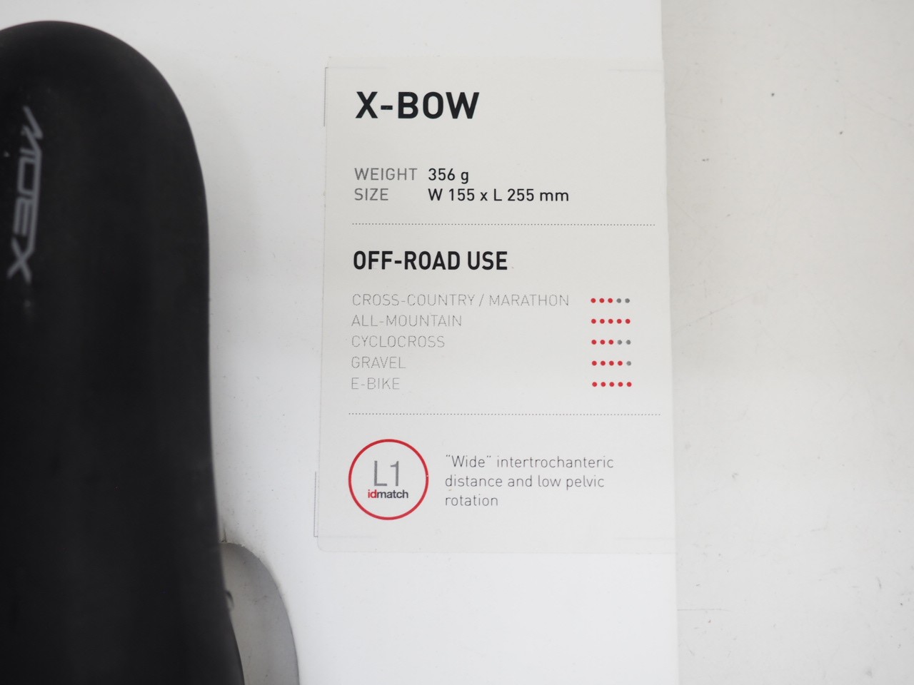 New! Selle Italia X-Bow 155 x 255mm Gravel/Mountain Bike Saddle Black