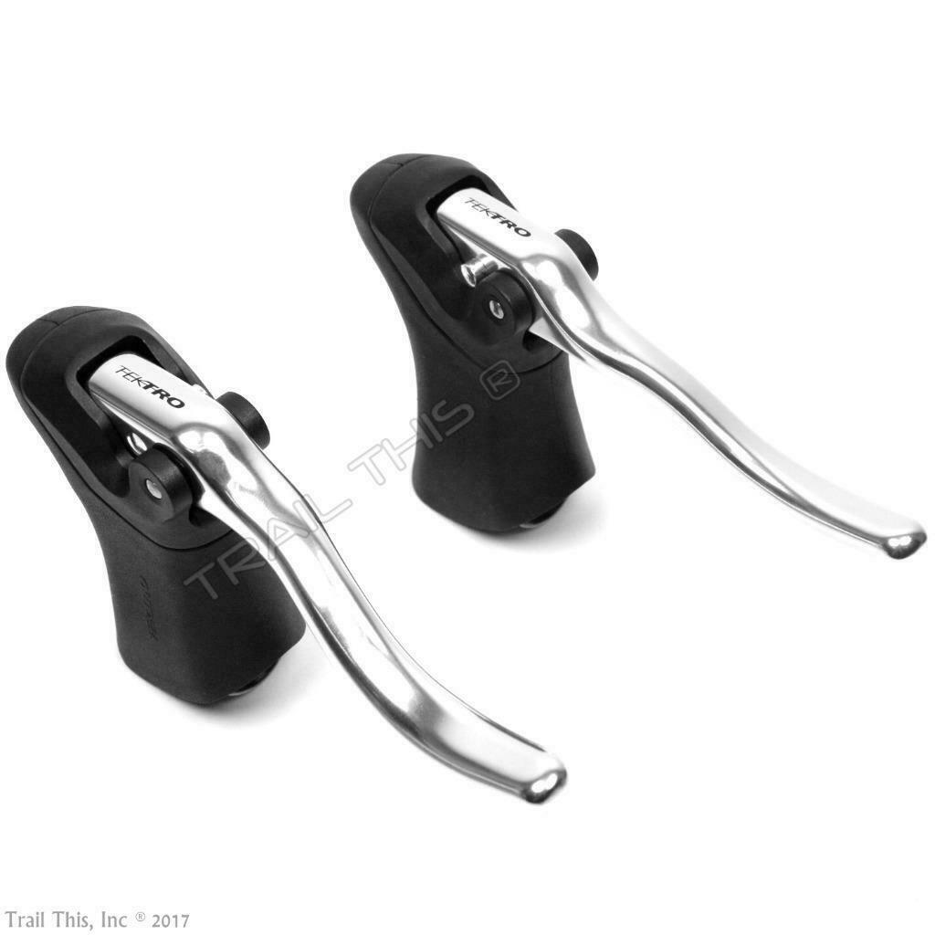 Tektro RL340 Pair/Set of Road Bike Brake Aero Short-Pull Levers BLACK/SILVER