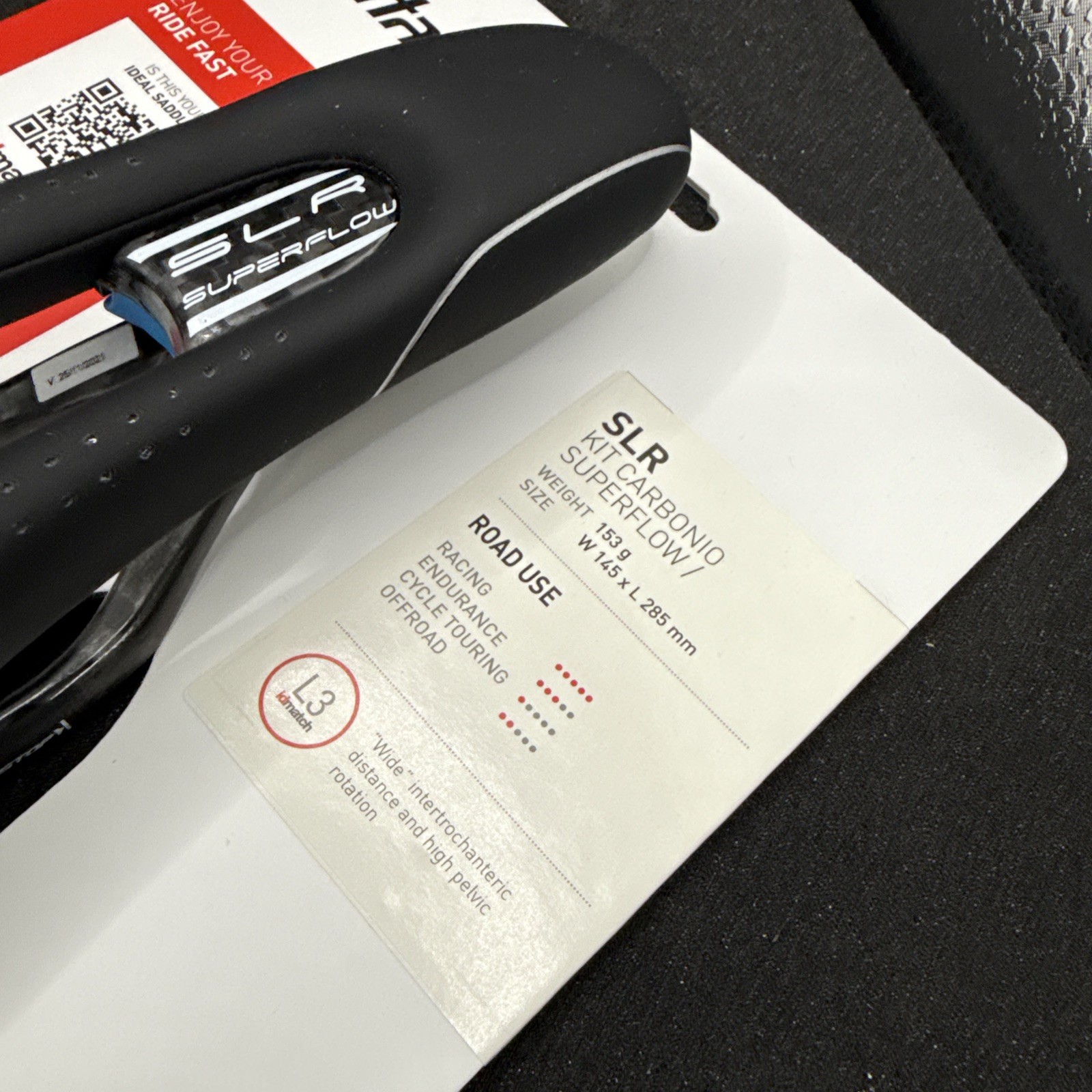 Selle Italia Slr Kit Carbonio Superflow Cycling Saddle Seat L3 145mm (9419-54)