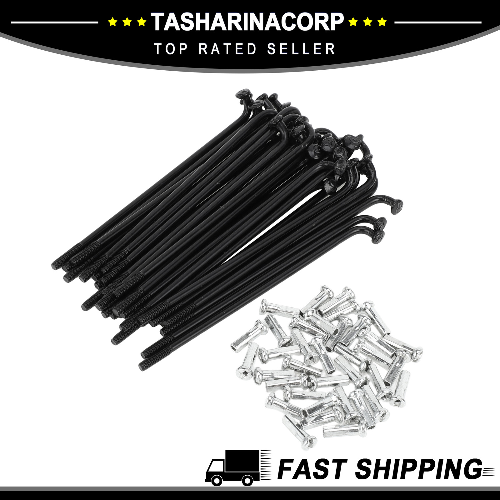 Universal Piece of 1 14G 76mm Length Bicycle Spokes Nipple Carbon