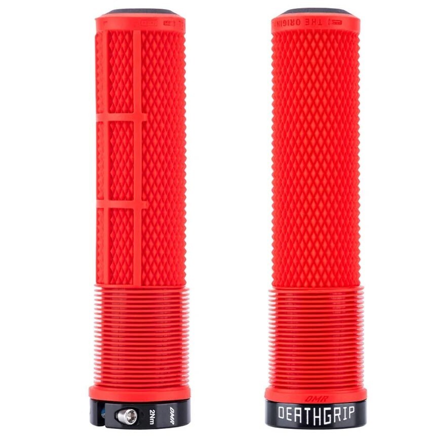 DMR DeathGrip 2 Grips – Thick Flangeless Lock-On (2025) 31.3mm Thick Red