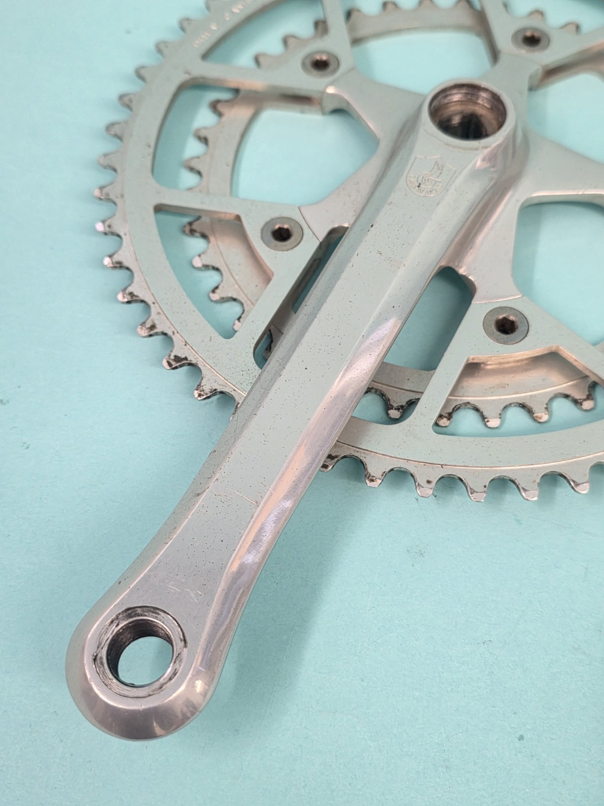 Campagnolo Victory Triomphe Double Crankset 170MM 52/40T Tooth Silver Good Cond