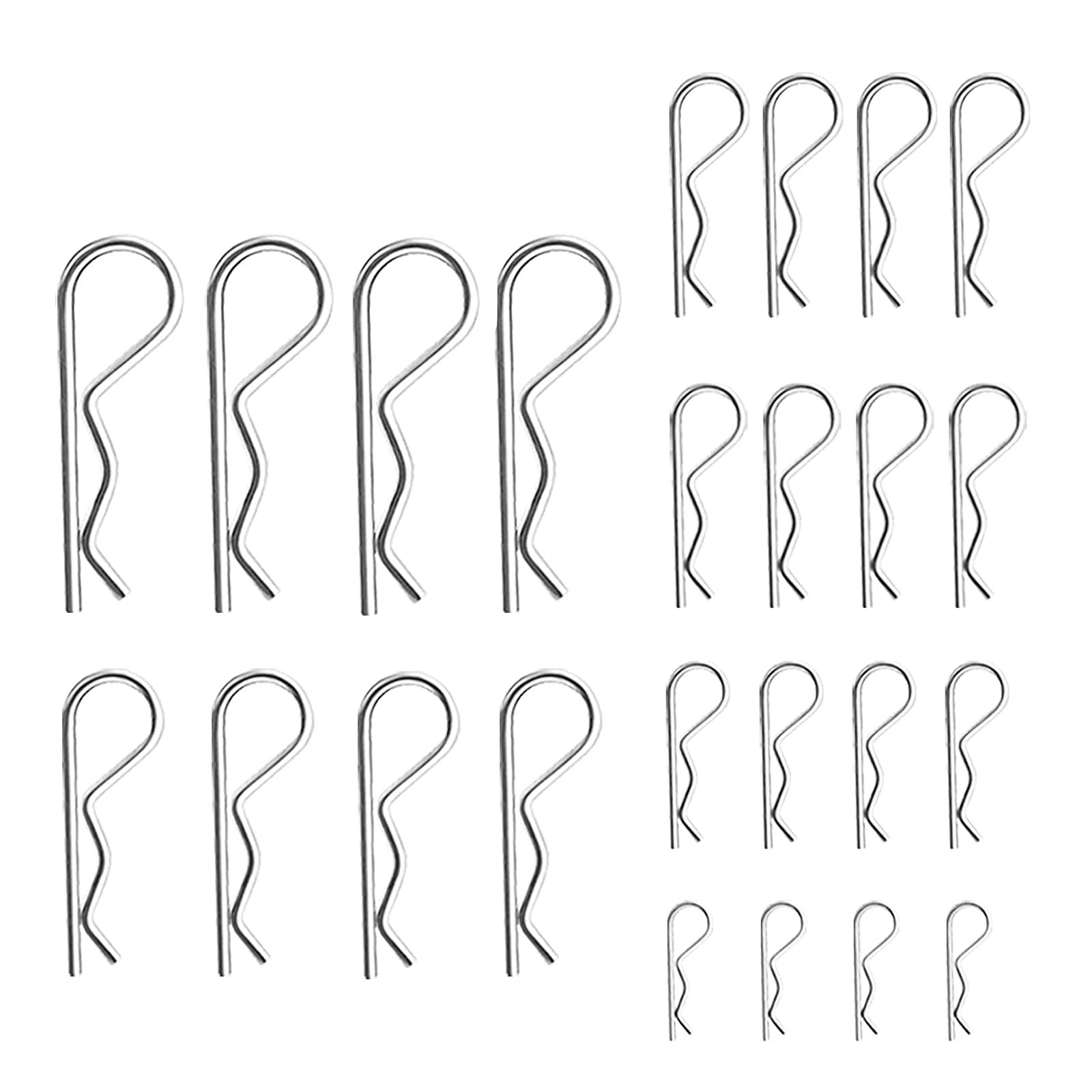 24 PCS Cotter Pin Assortment M3.5×75, M3x60, M2x45, M1.8×32, M1.6×28, M1.2×21