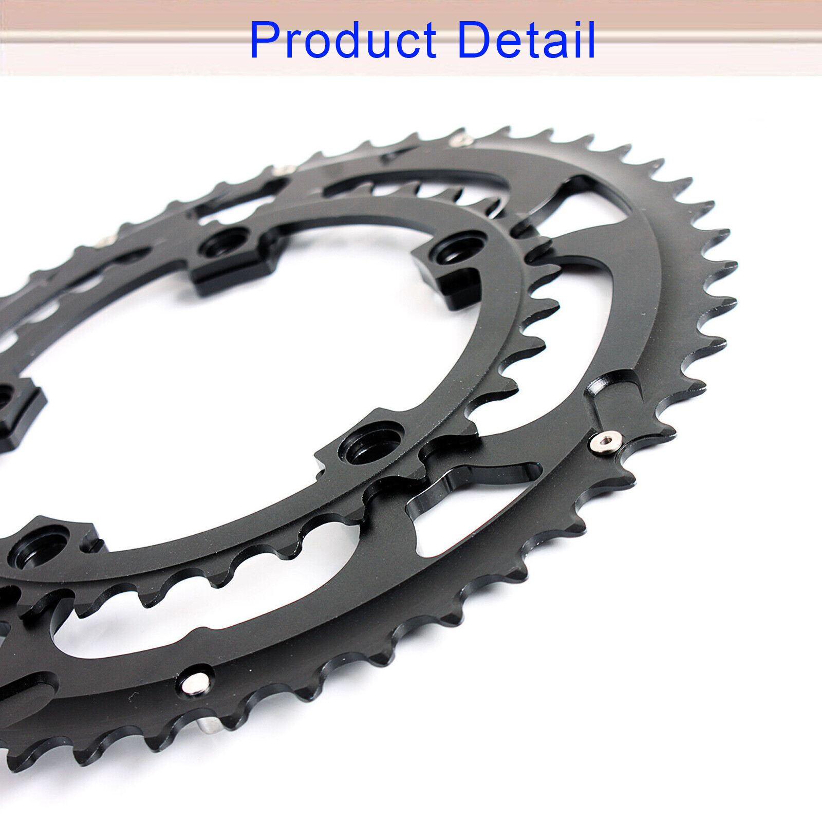 110 BCD Double Chainring 50-34T/52-36T/53-39T Road Bike Round Chain Ring 9-11S