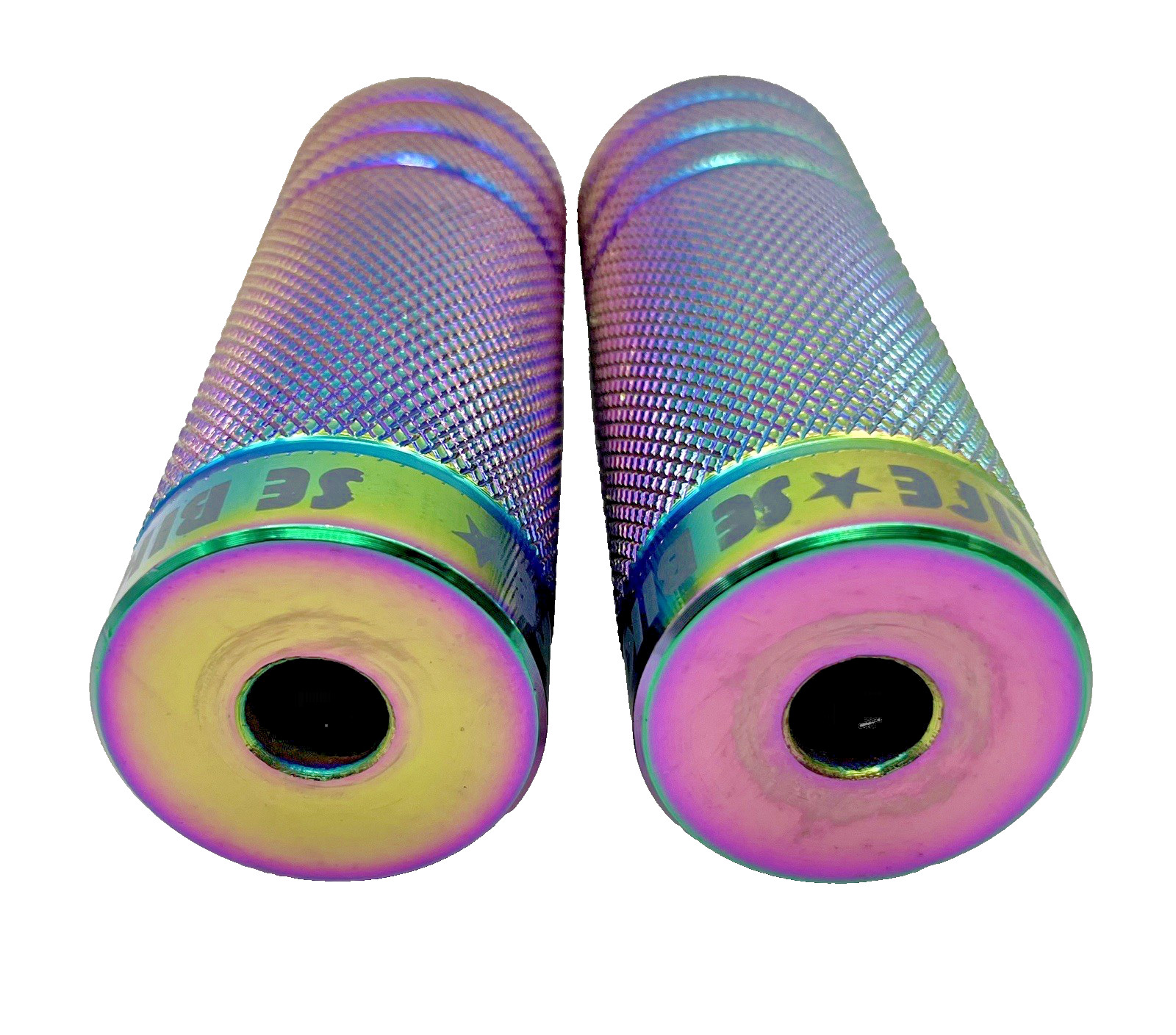 SE Bike Wheelie Pegs Alloy Steel Rainbow Big Flyer Mode Oil Slick BMX Bike