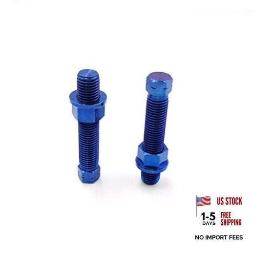 Blue Titanium Alloy Chain Adjuster Bolt – 1 Pair M8*1.25 – M8*1.25 Motorcycle