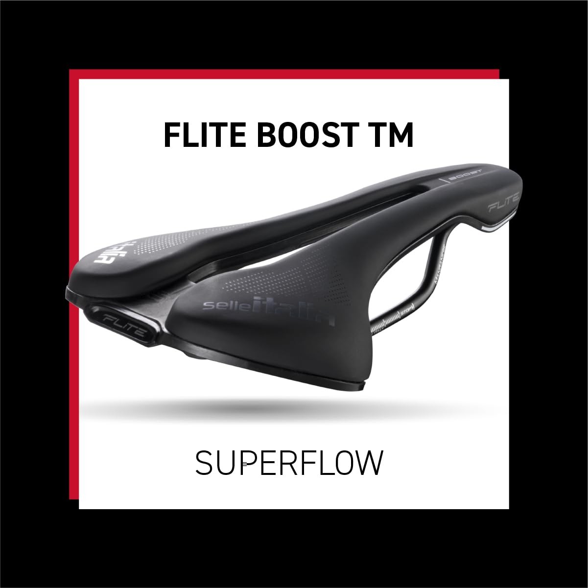 Selle Italia, Flite Boost Superflow TM, Saddle, 248 x 248 x 145mm, Black