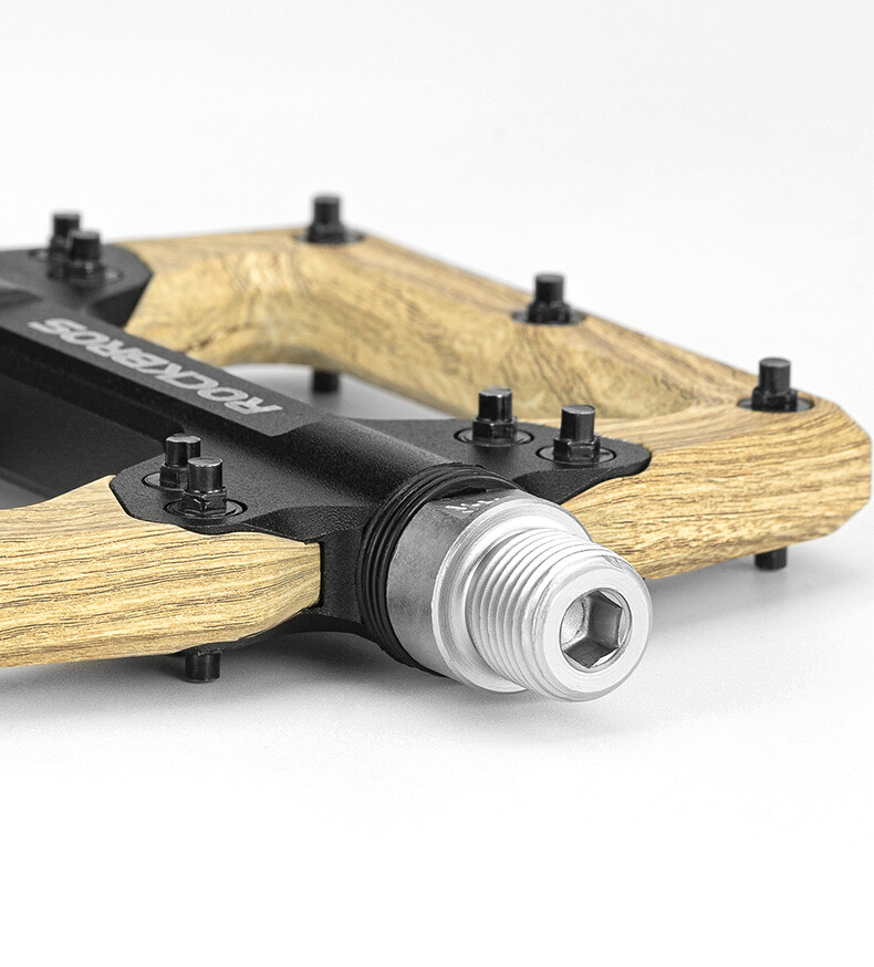 ROCKBROS Aluminum Nylon Bike Pedals Wood Grain Bearing Anti-Slip Bicycle Pedals