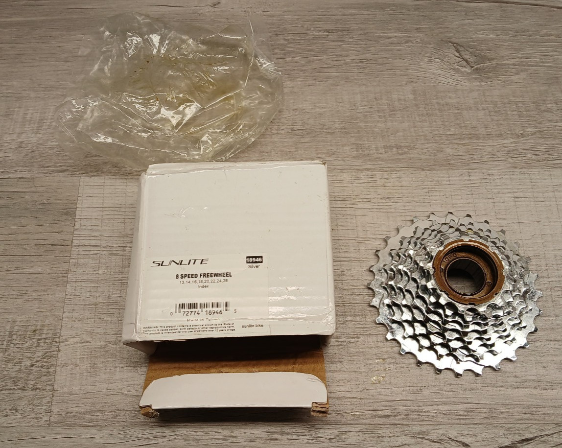 Sunlite 8- Speed Freewheel Multi Speed Index, 13-14-16-18-20-22-24-28 Teeth