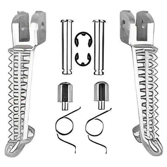 Front Foot Pegs Footrests for yamaha YZF R1 1992-2019, R6 1999 Front-White-1