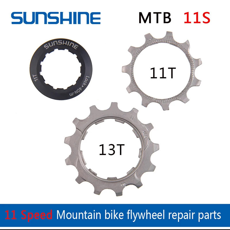 SUNSHINE-SZ Bicycle Flywheel Pinion Repair Parts 11 Speed Bike Cassette 11T 12T