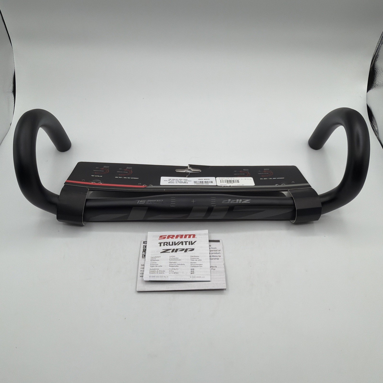 Zipp SL-70 Ergo Handlebar 31.8 38mm Matte Black with Gloss Logos B2