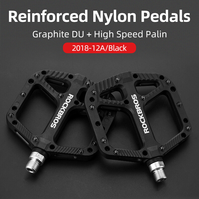 ROCKBROS Mountain Bike Pedals Nylon Composite Bearing 9/16″ MTB Bicycle Pedals