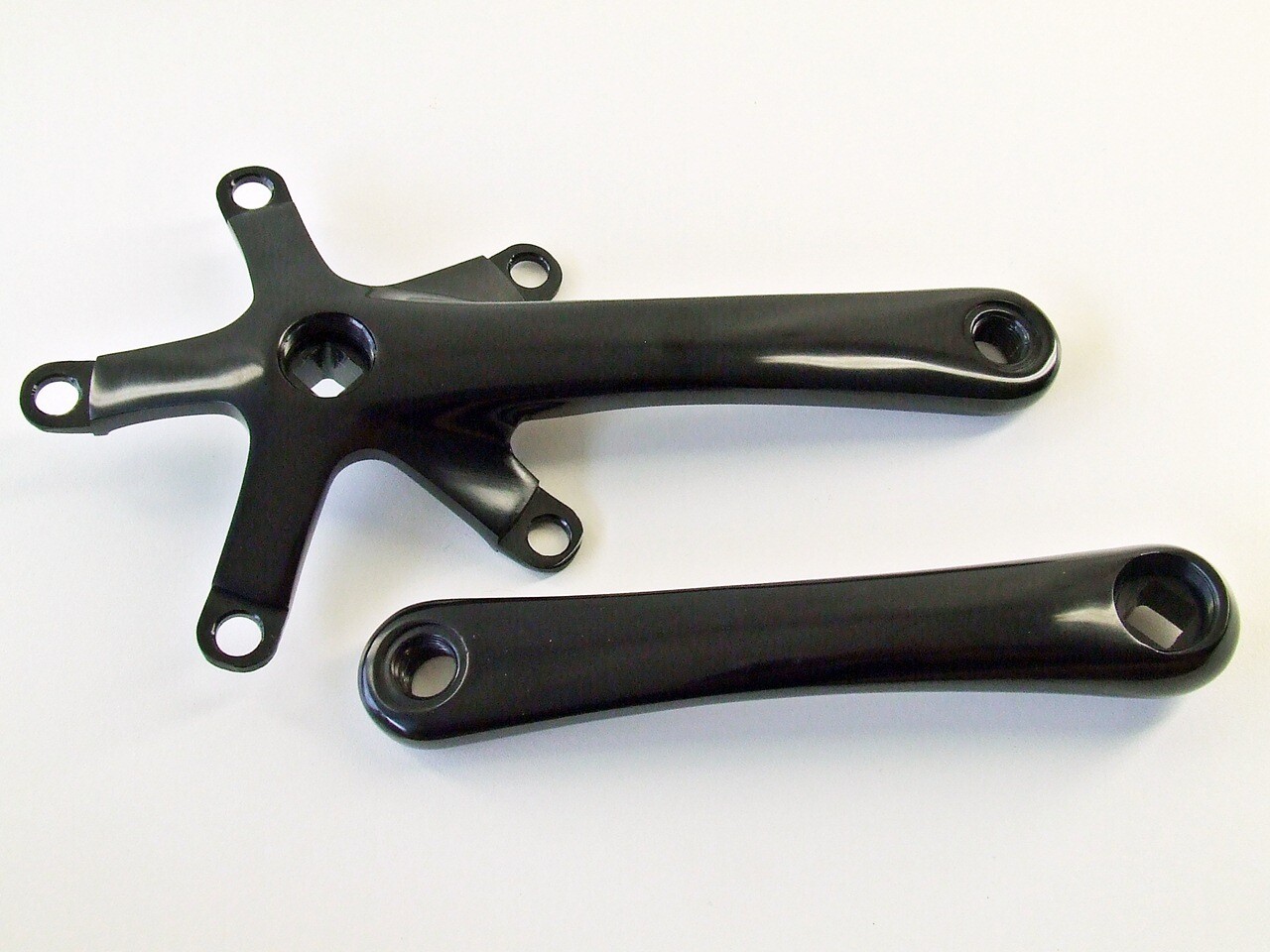 Track / Fixed Gear Crank Arms 130BCD 165mm or 170mm, Black, Optional BB +$10