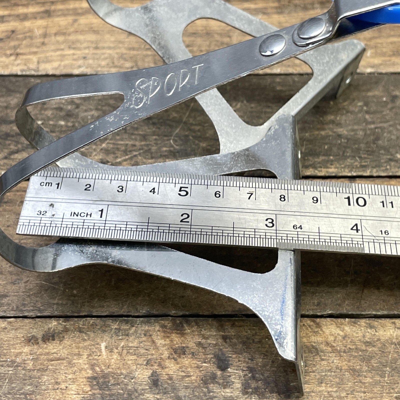 Vintage ALE Sport Toe Clips Silver Steel Pair Road Track Bike Italy Torino 70s