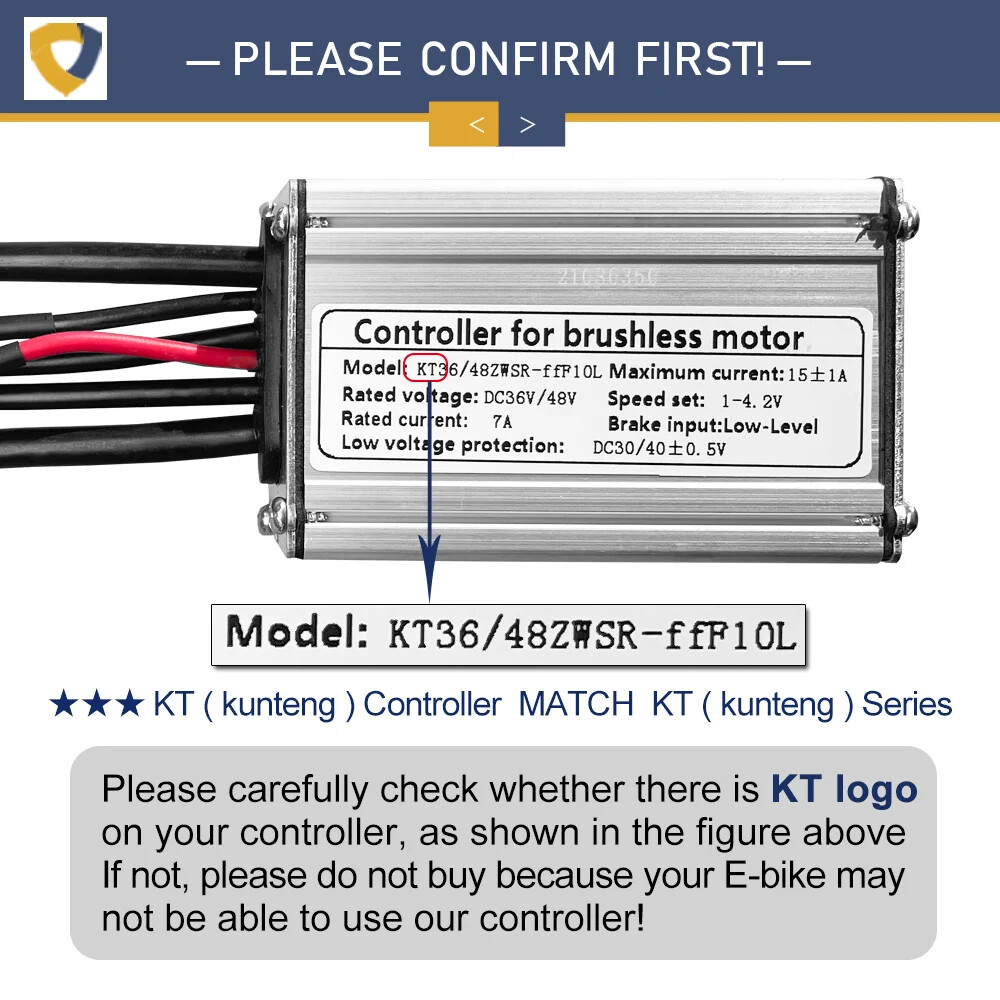 Electric Bike Controller 15A 17A 22A 25A 30A 35A 50A Square Sine Wave Controller