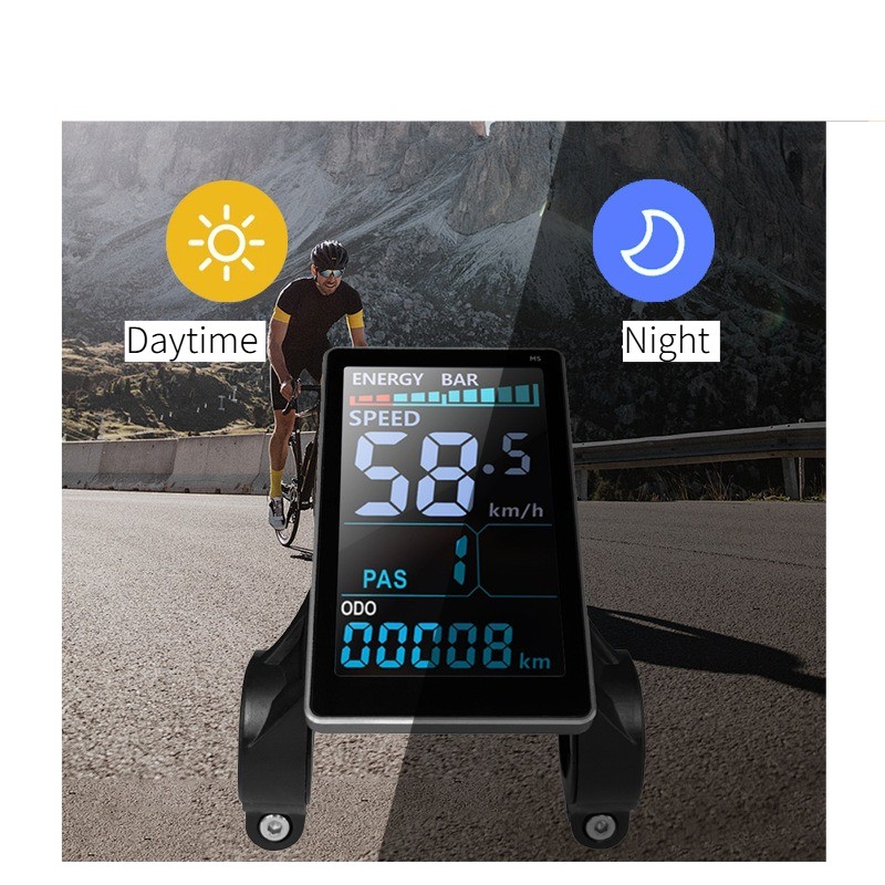 M5 Color LCD E-bike 24V36V48V72V Waterproof/SM Plug for Electric Bicycle Scooter