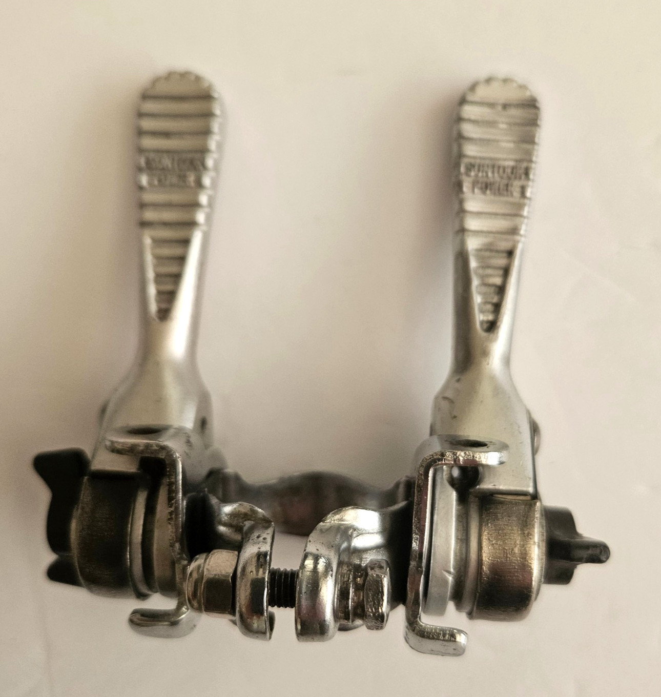 Vintage Suntour Mighty Power Downtube Shifters, 28.6mm Clamp, VGC