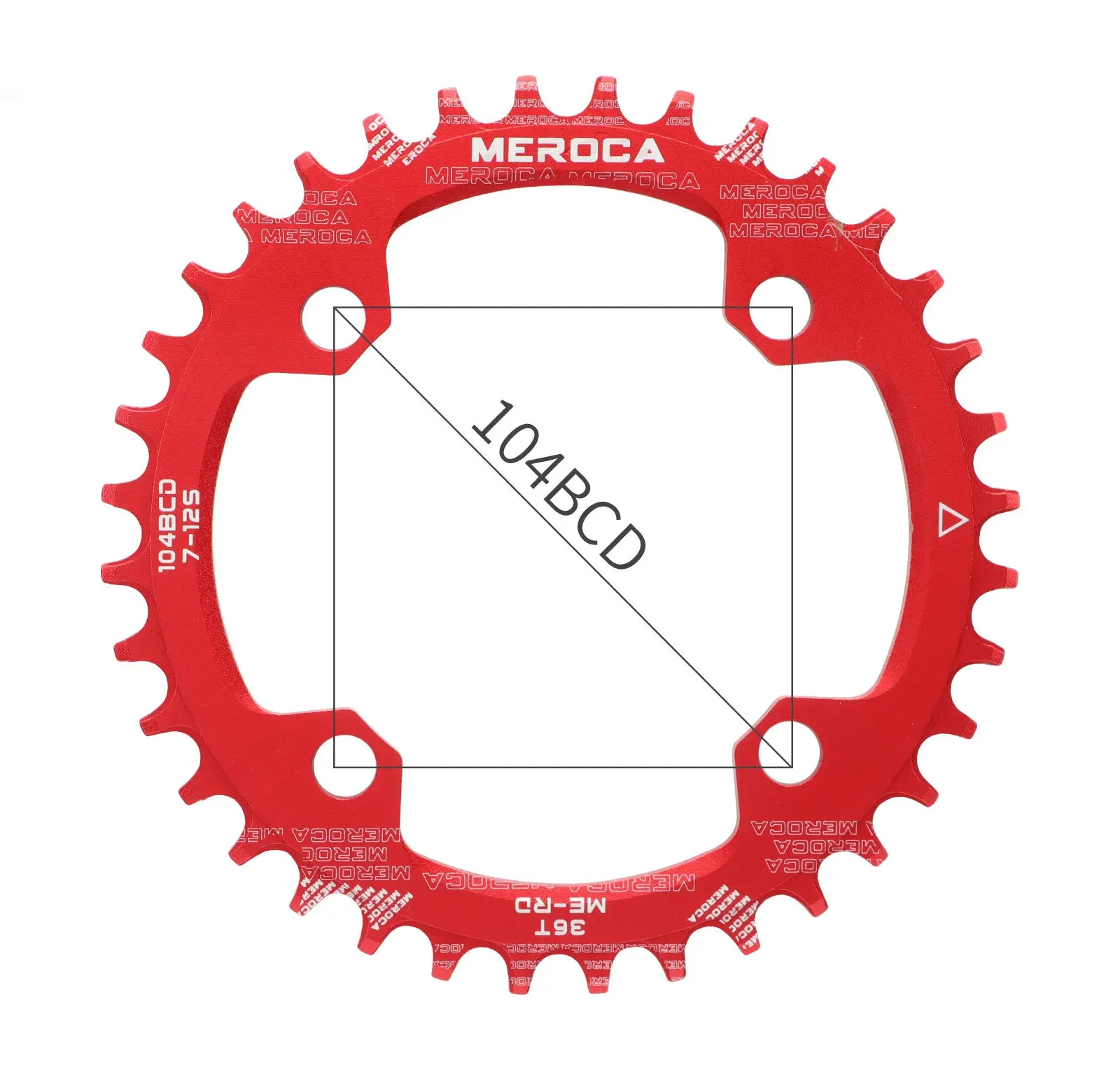 Ultralight 104BCD Round Narrow-Wide MTB Chainring 32T/34T/36T/38T Bicycle Parts