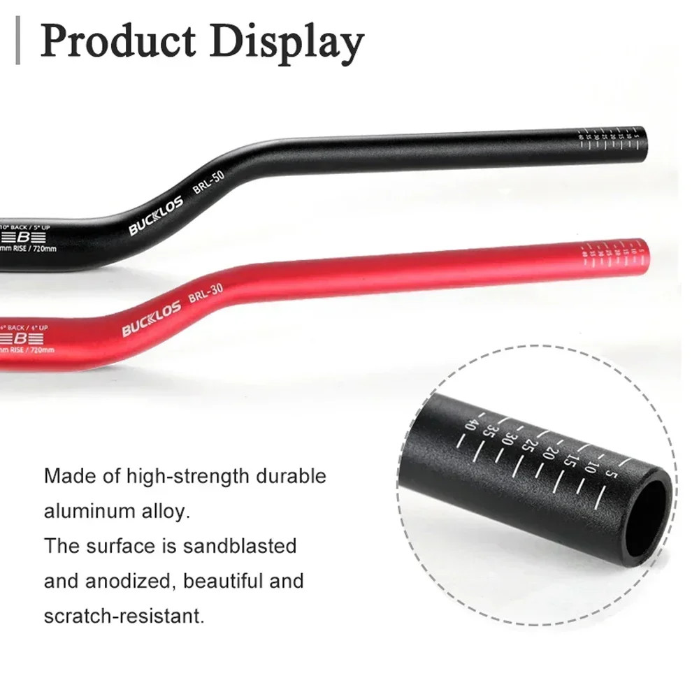 Mountain Bike Handlebar 31.8Mm 25.4Mm Bicycle Riser Bar 620/660/720/780Mm Alumin