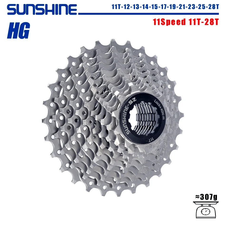 SUNSHINE Road Bike Cassette 8/9/10/11/12 Speed 23/25/28/32/34/36T K7 Cassette 8V