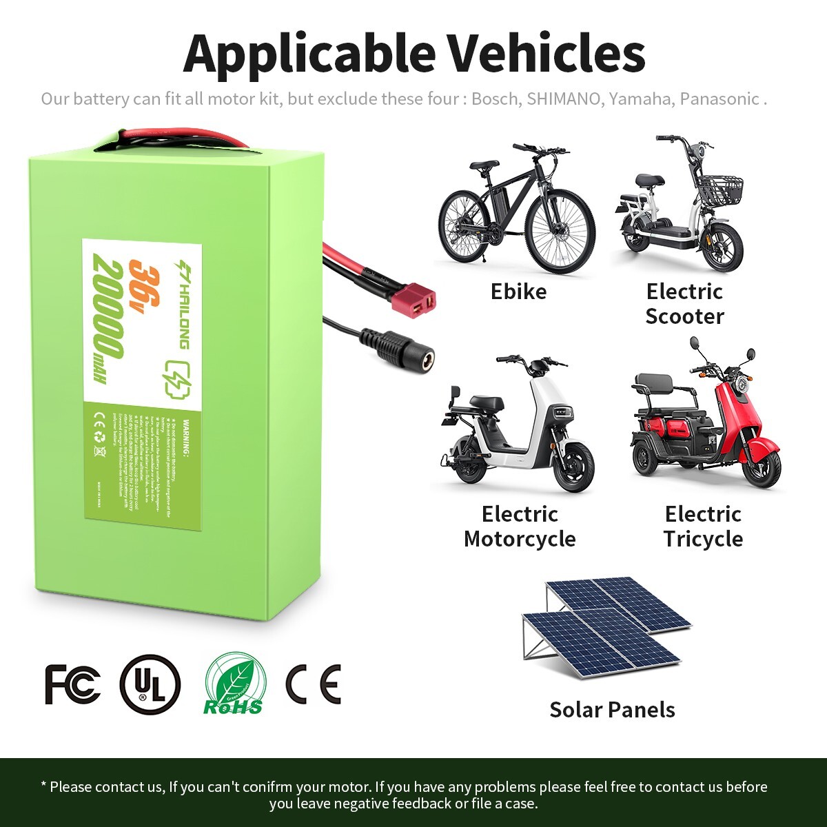 EBIKE BATTERY LITHIUM Li-Ion 36V 20AH ≤1000Watt Motor Bicycle E Bike BMS&Charger
