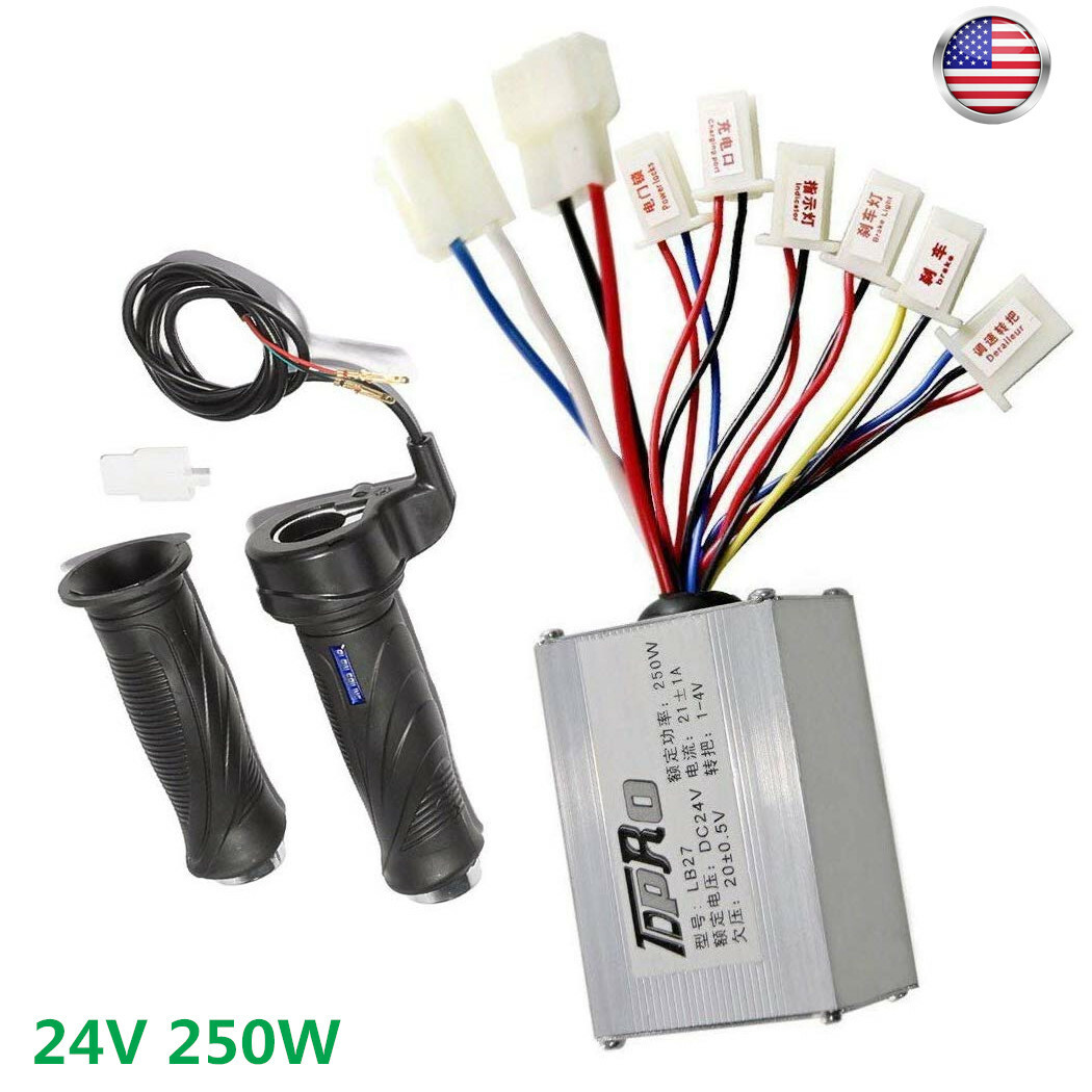 24V 250W Brush Motor Speed Controller +Twis Throttle For Electric Scooter Razor