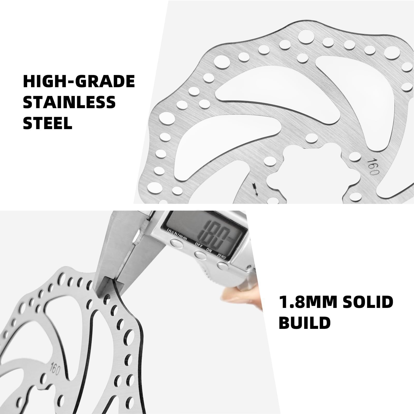 Zmgdrm 160mm MTB Disc Brake Rotor with 6 Bolts for Mountain Bikes