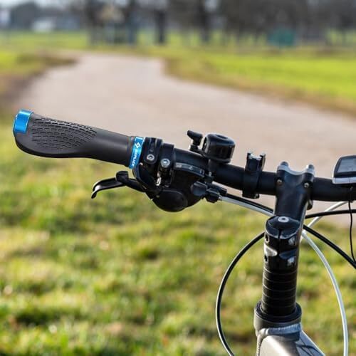 Bike Handlebar Grips,Ergonomic Design,Aluminum Double Lock-on,Mountain Bike Grip