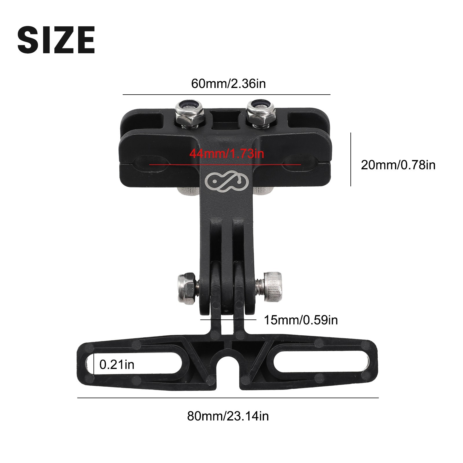 1xBike Taillight Mount Holder Electric Bicycle Rear Light Bracket 80*55mm