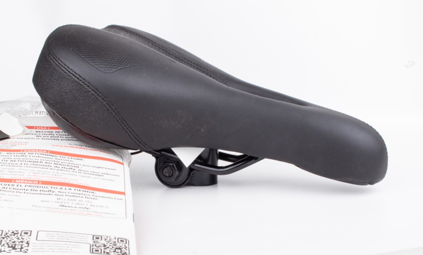 Huffy Sport Bicycle Seat Saddle Comfort Saddle Seat Molded Padded Black Teal.