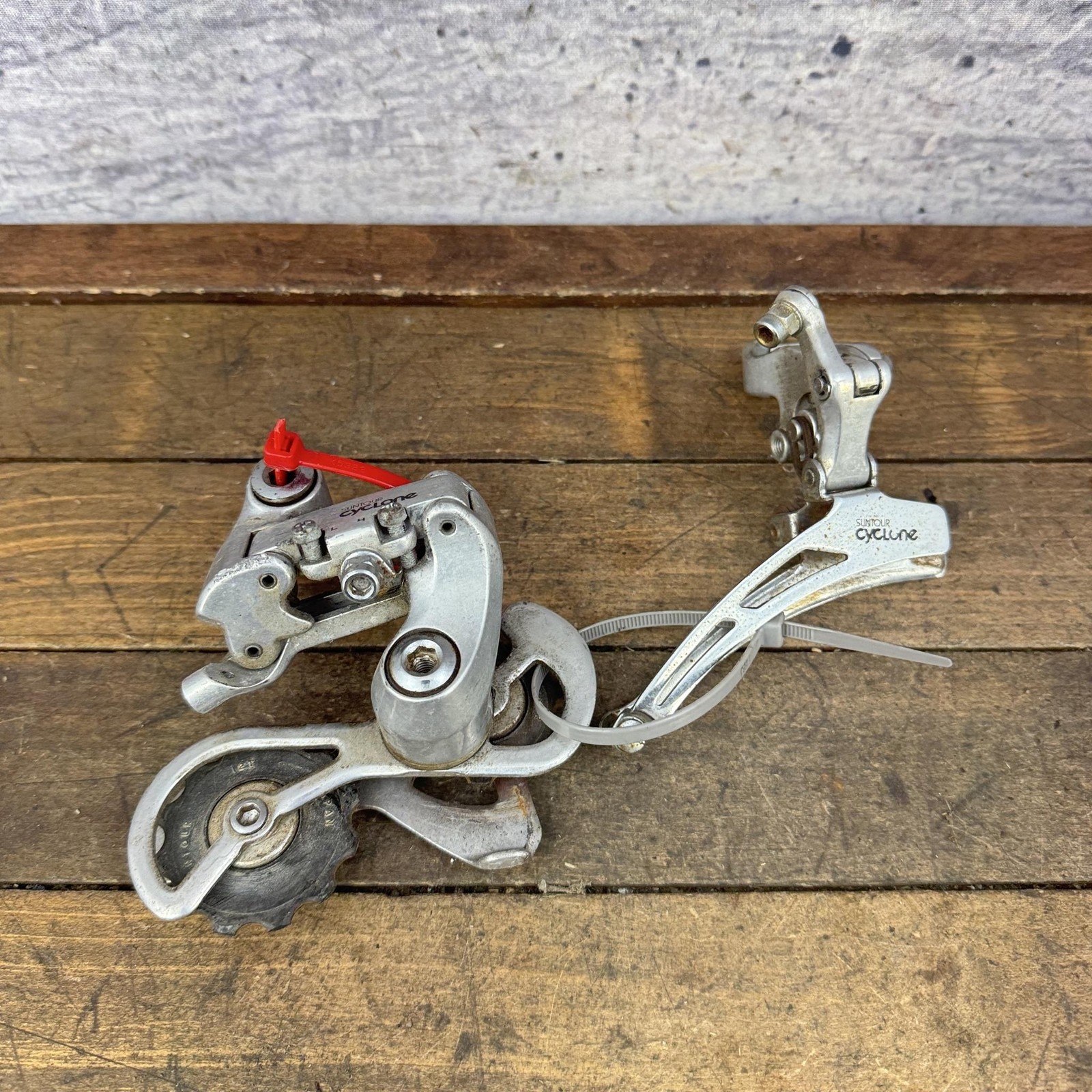 Vintage Suntour Cyclone Derailleur Set Front Rear Road Touring Bike Japan 1980s