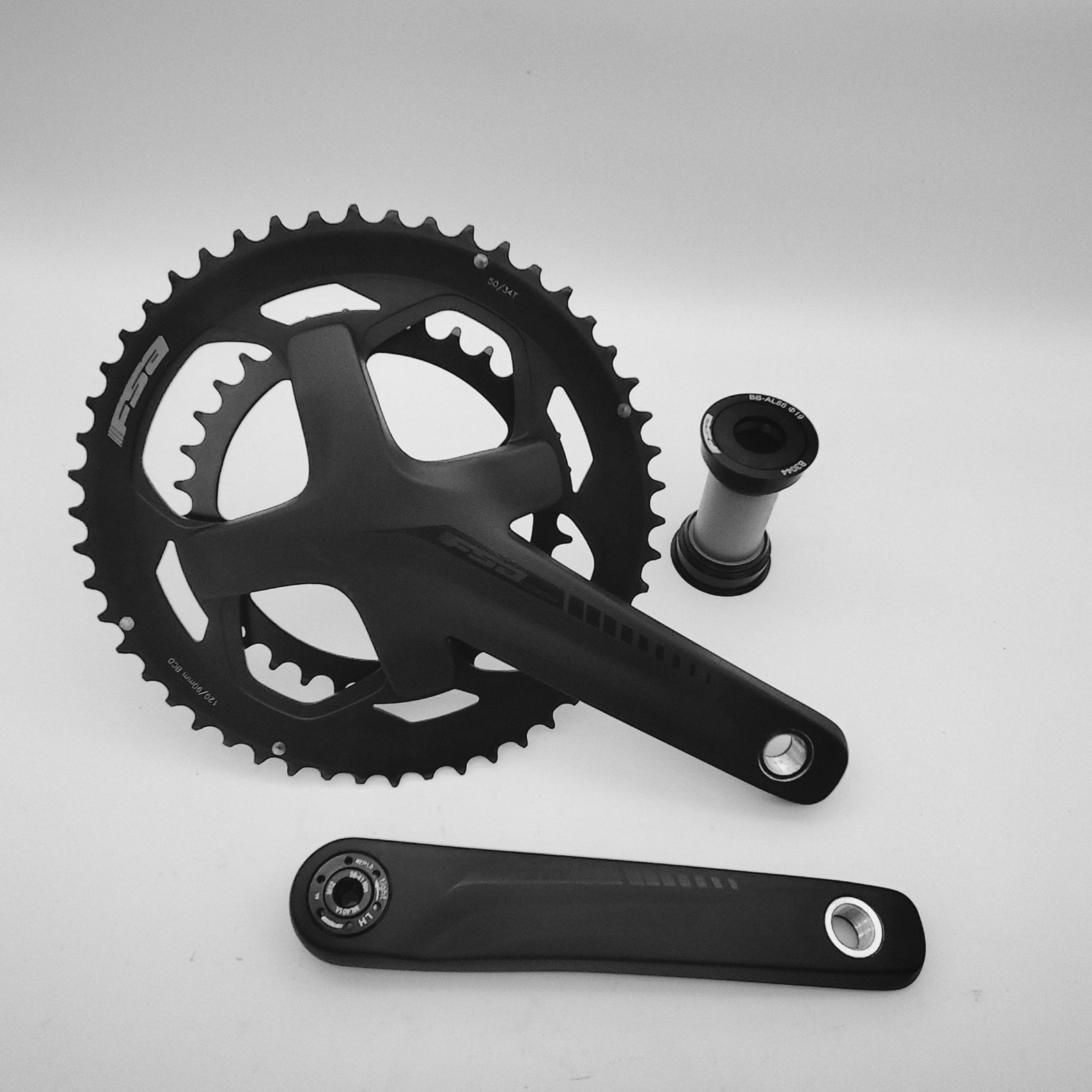 FSA Full Speed Ahead Omega Crankset- 165mm, 11-Speed, 50/34t, 120/90 BCD With BB