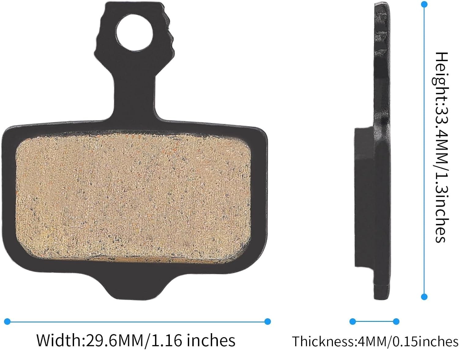 4 Pairs Bike Disc Brake Pads, Compatible for Sram Brake Pads Avid Elixir E1 E…