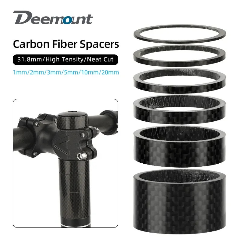31.8Mm Fork Headset Carbon Spacers MTB Bicycle Handlebar Stem Rise up Adjust Was